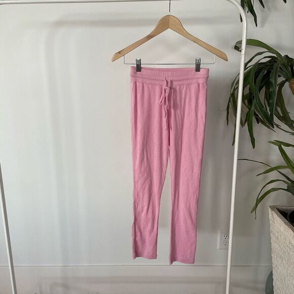 LoveShackFancy Pink Heart Knit Joggers - Picture 4 of 7